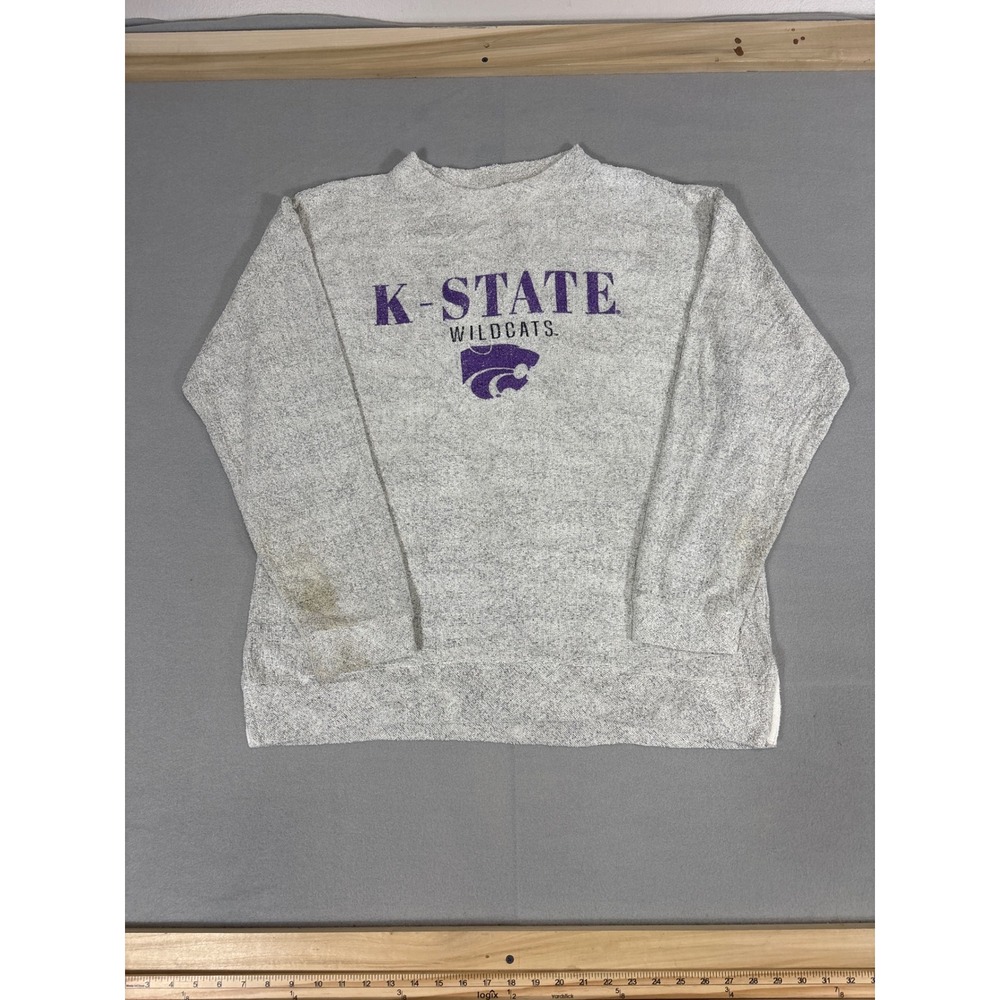Bottom Drawers Kansas State Wildcats K-State Pullover‎ Grey Marled XL Mens